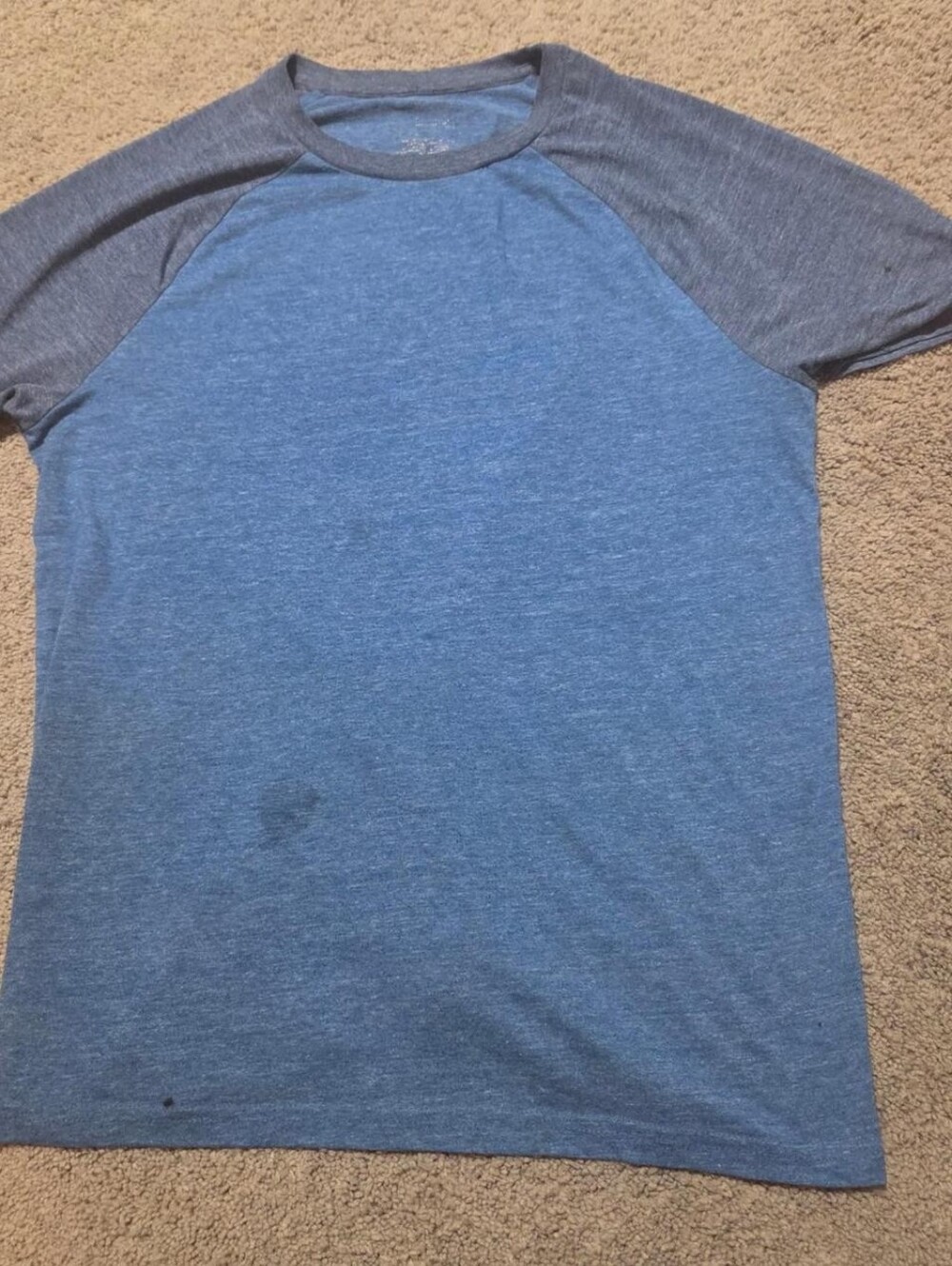 Men's Blue Raglan Short-Sleeve T-Shirt